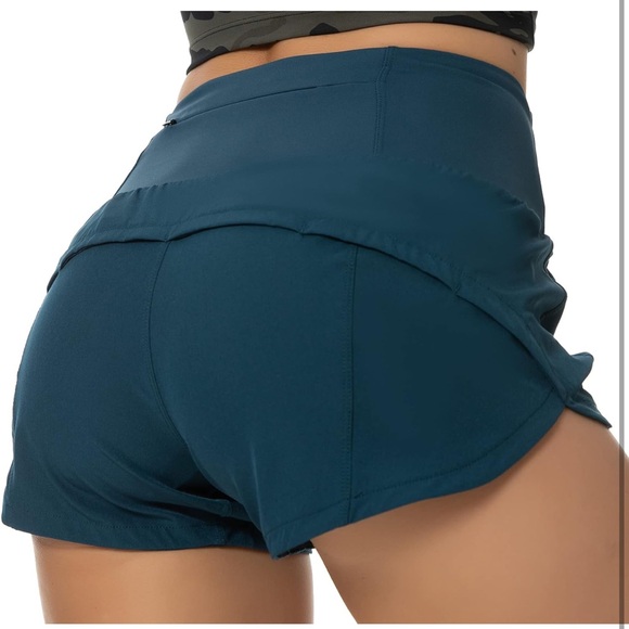 ✨2 for $35 ALL SHORTS! GYM PEOPLE - Running Shorts 4" DARK TEAL Small - Picture 2 of 8